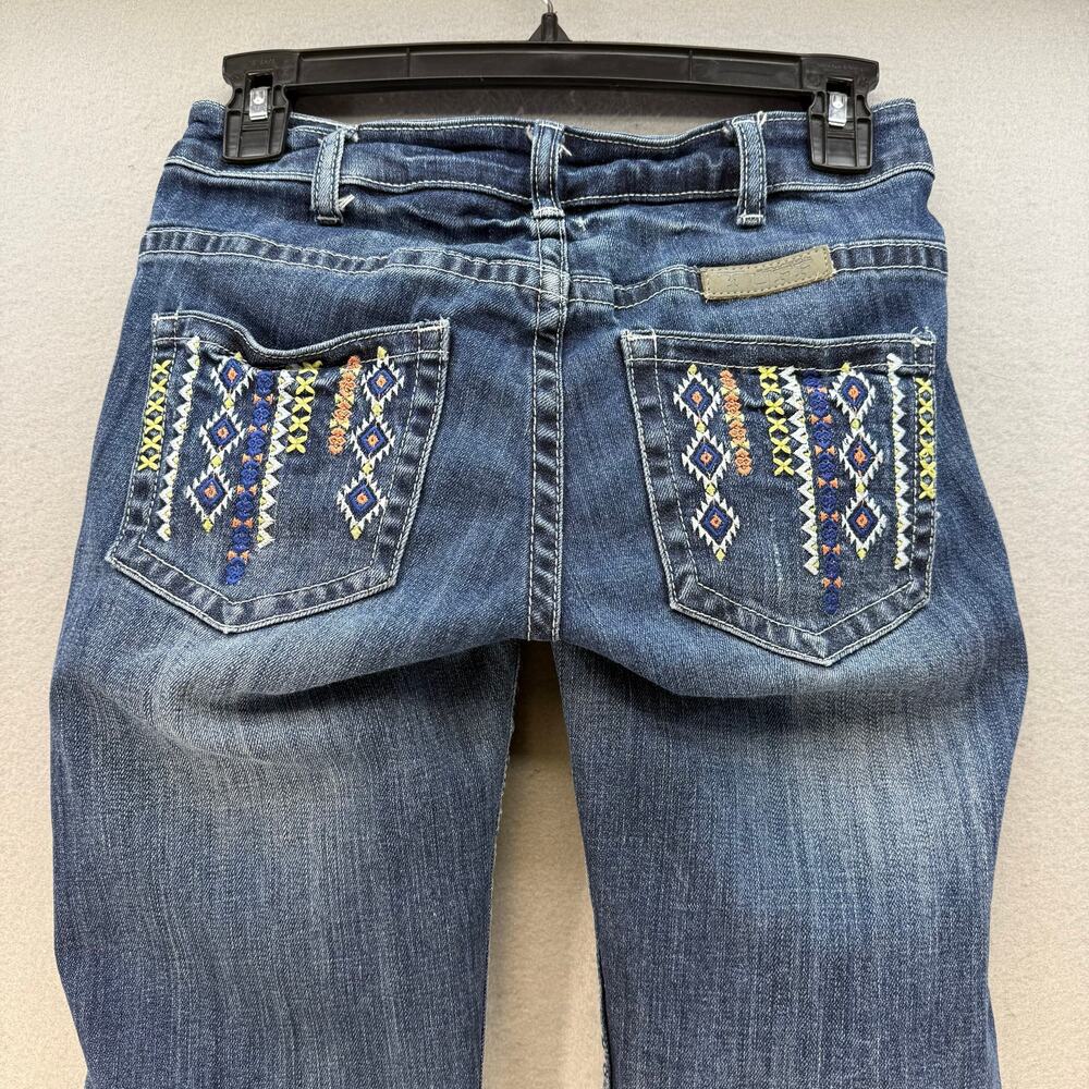 Cowgirl Tuff Jeans Women's 24x33 (0) Blue Aztec Mustang Boot Cut Embroidered - Picture 3 of 16